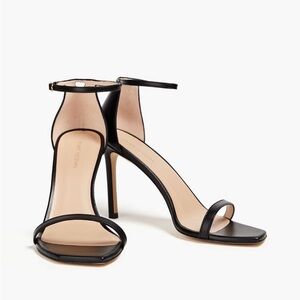 Stuart Weitzman Black Ankle Strap Heels